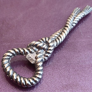Vintage Rope Bottle Opener, Silver Plated Bottle Opener, Rope Shaped Bottle Opener, Vintage Rope Bottle Opener, Bottle Opener