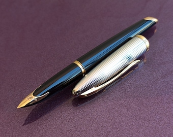 18K Gold Nib Waterman Fountain Pen, Vintage Fountain Pen, Retro Fountain Pen, Antique Fountain Pen, French Fountain Pen Gold 750 Ink Pen Nib