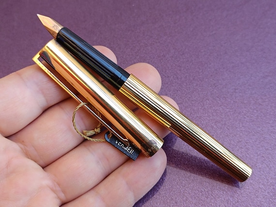 18金ペン先 S.T. Dupont ヴェルメイユ 925シルバー 万年筆 オリジナル