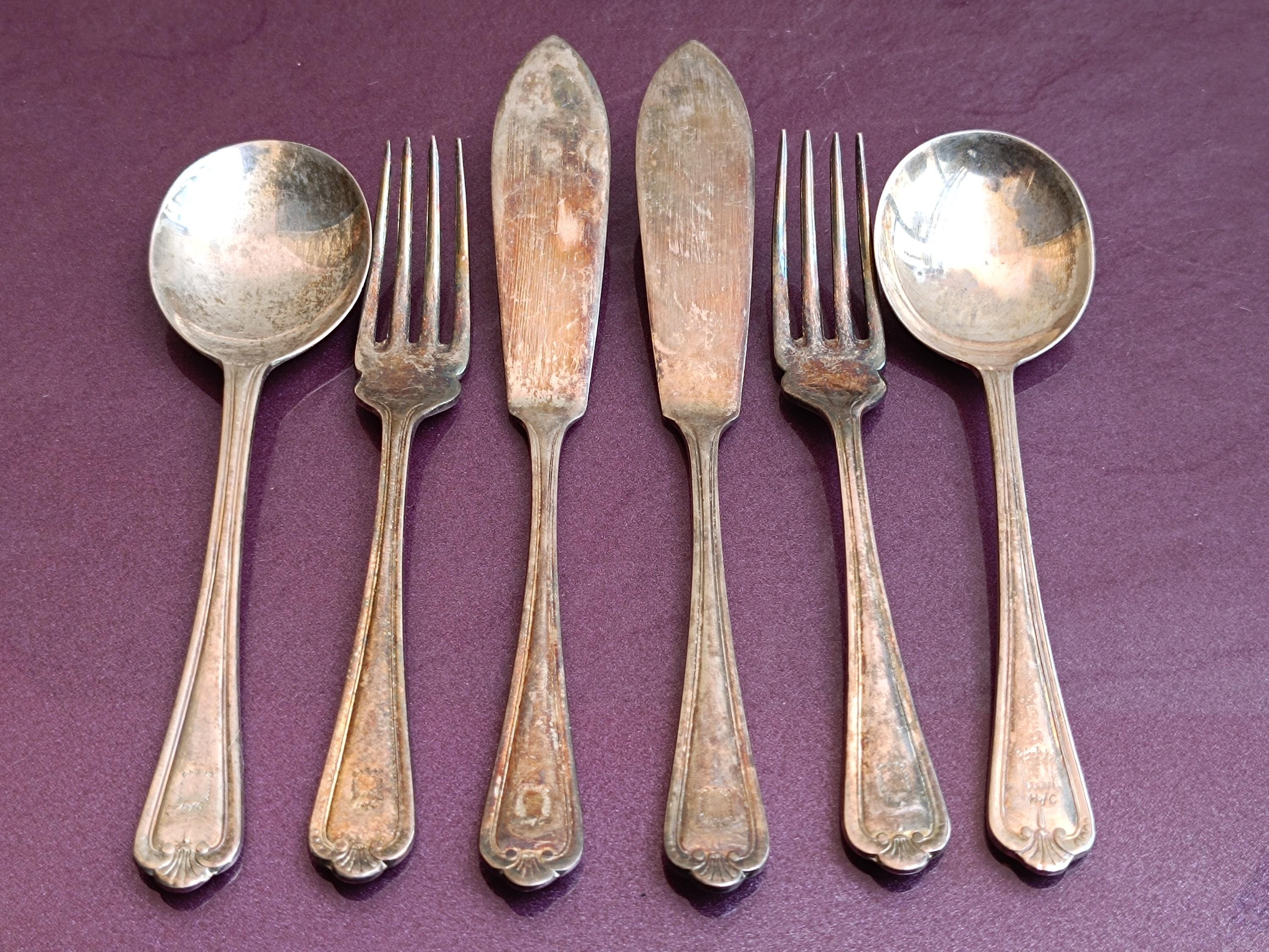 Vintage 2 Piece EPNS Sheffield England Silver Plate Flatware