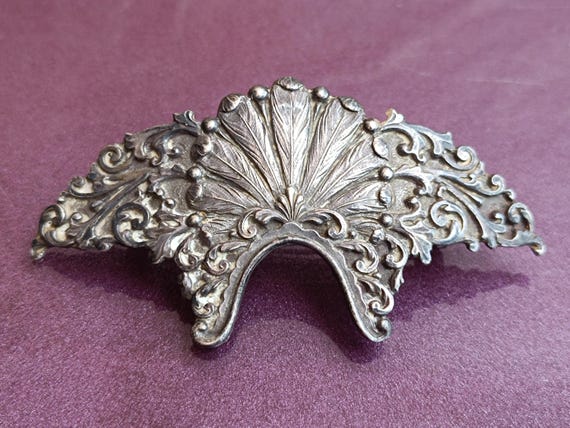 Vintage Silver-Toned Deco Hair Clips. 10-Piece Crystal Vintage Rhinestone Hair Pins | Silver Metal  main image 2