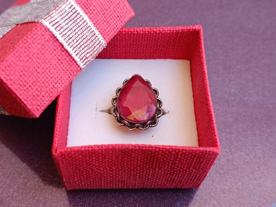 Ruby 925 Silver Ring, Ruby Silver Ring Silver, Si… - image 2