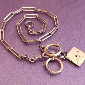 1900 Gold Plated Watch Chain, Gold Filled Pocket Watch Chain, Antique Watch Strap, Pocket Watch Chain, Gold Filled Pocket Watch Chain