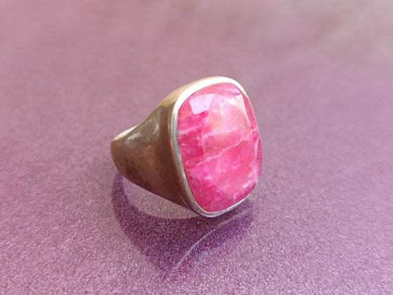 925 Silver Ruby Ring, Ruby Silver Ring Silver, Si… - image 3