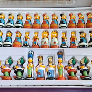 Simpsons Schaken, Simpsons Speelgoed, Simpsons Schaakspel, Simpsons Familie, Simpsons 3D Schaken, The Simpsons Speelgoed, Simpson, Retro Simpson Speelgoed