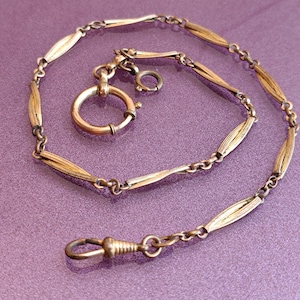 1900 Gold Filled Watch Chain, Gold Plated Pocket Watch Chain, Antique Watch Strap, Pocket Watch Chain, Gold Filled Pocket Watch Chain