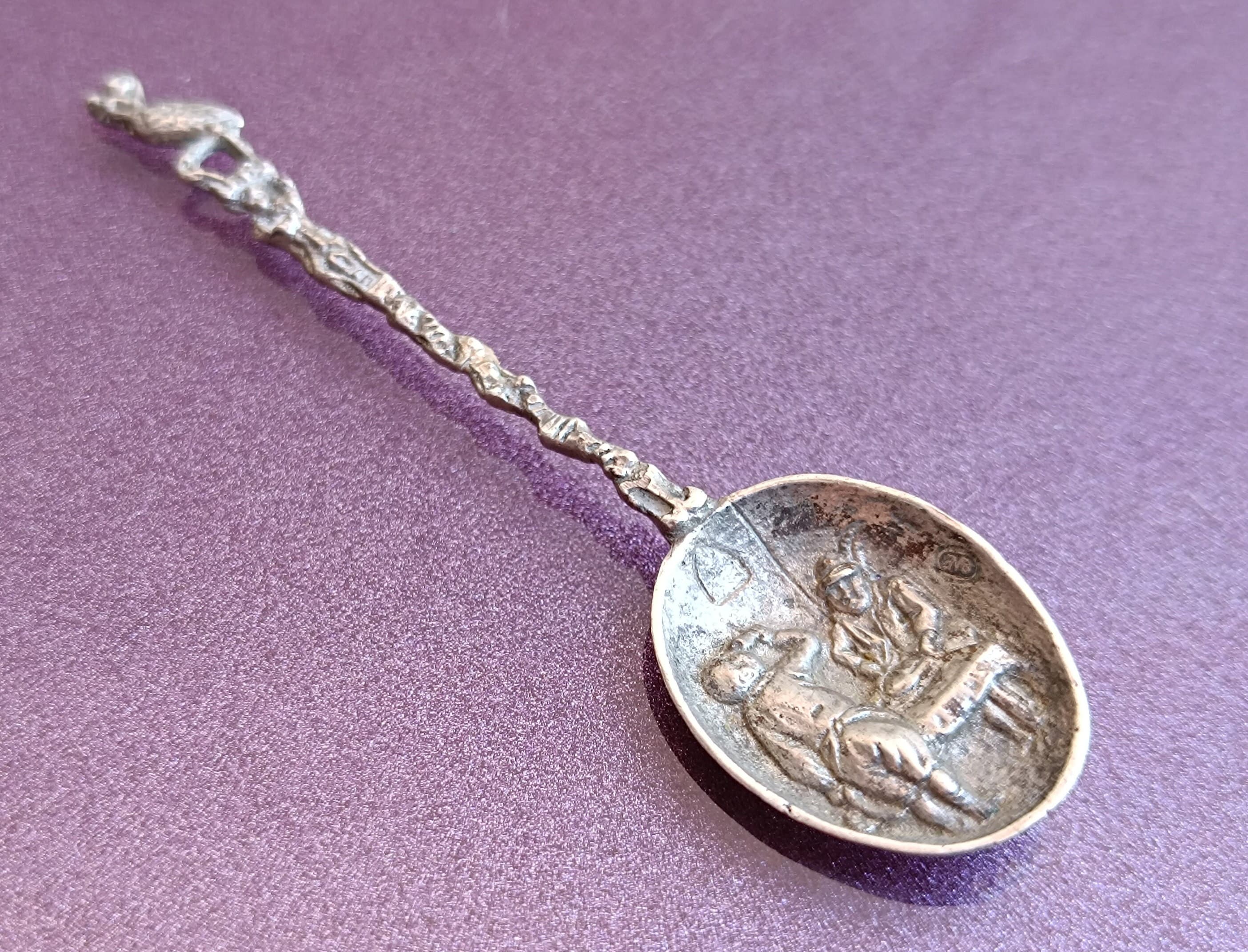 833 Silver Dutch 1800s Teaspoon, Antique Silver Sugar Spoon, Sword Hallmark, Mocha Coffee Spoon, Collectible Flatware