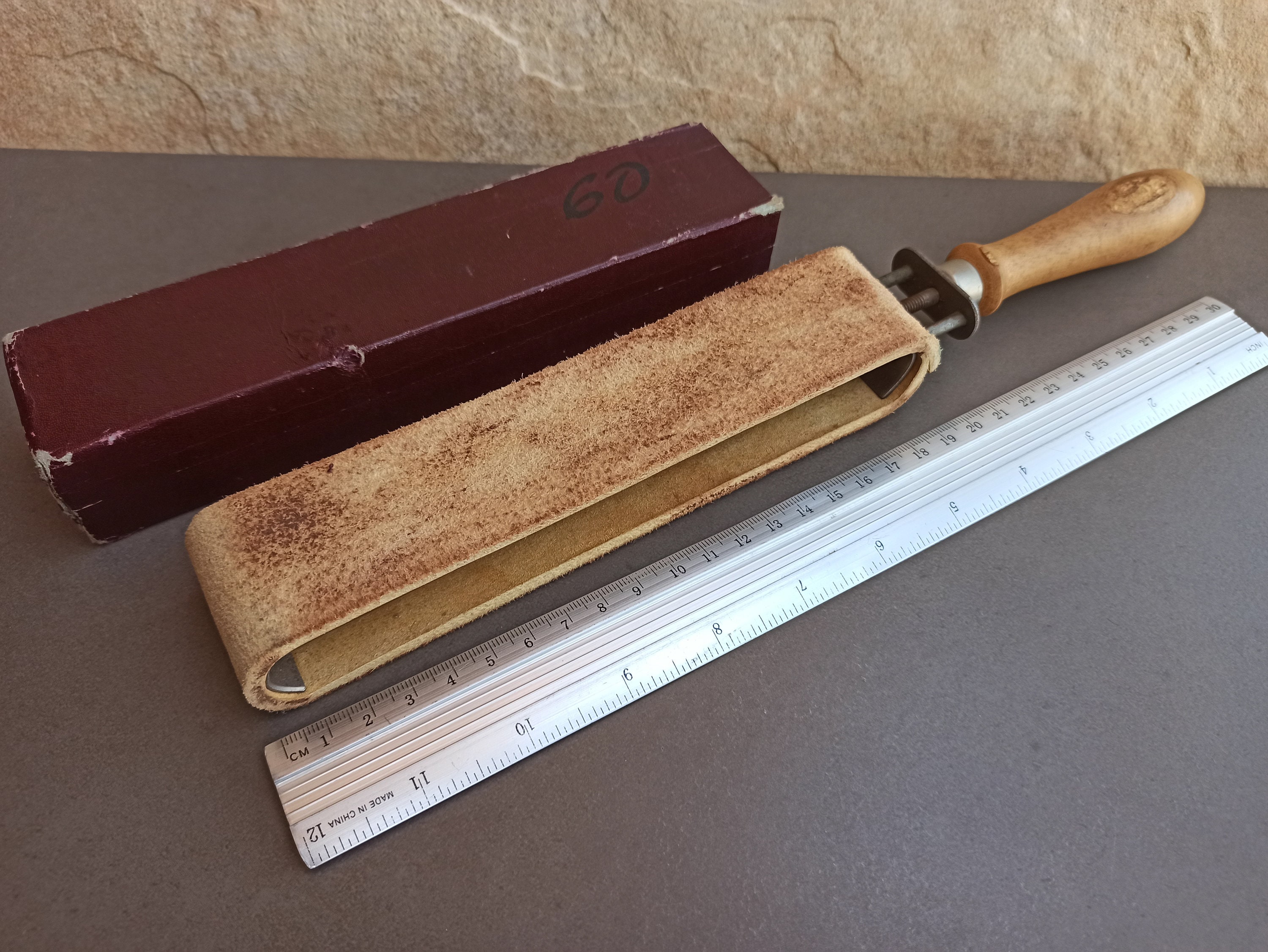 Wholesale Razor Sharpening Strop Canvas Leather Straight Razor Grinding  Shave Tool for Barber brown From China