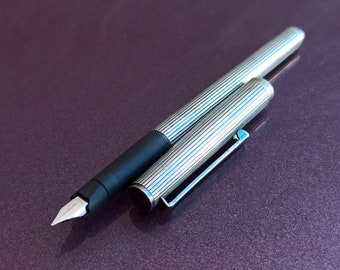 Pluma estilográfica RAMBOLD de plata 925 con plumín de oro 585, pluma estilográfica de plata de ley 925, pluma caligráfica vintage, pluma de tinta, fabricada en Alemania