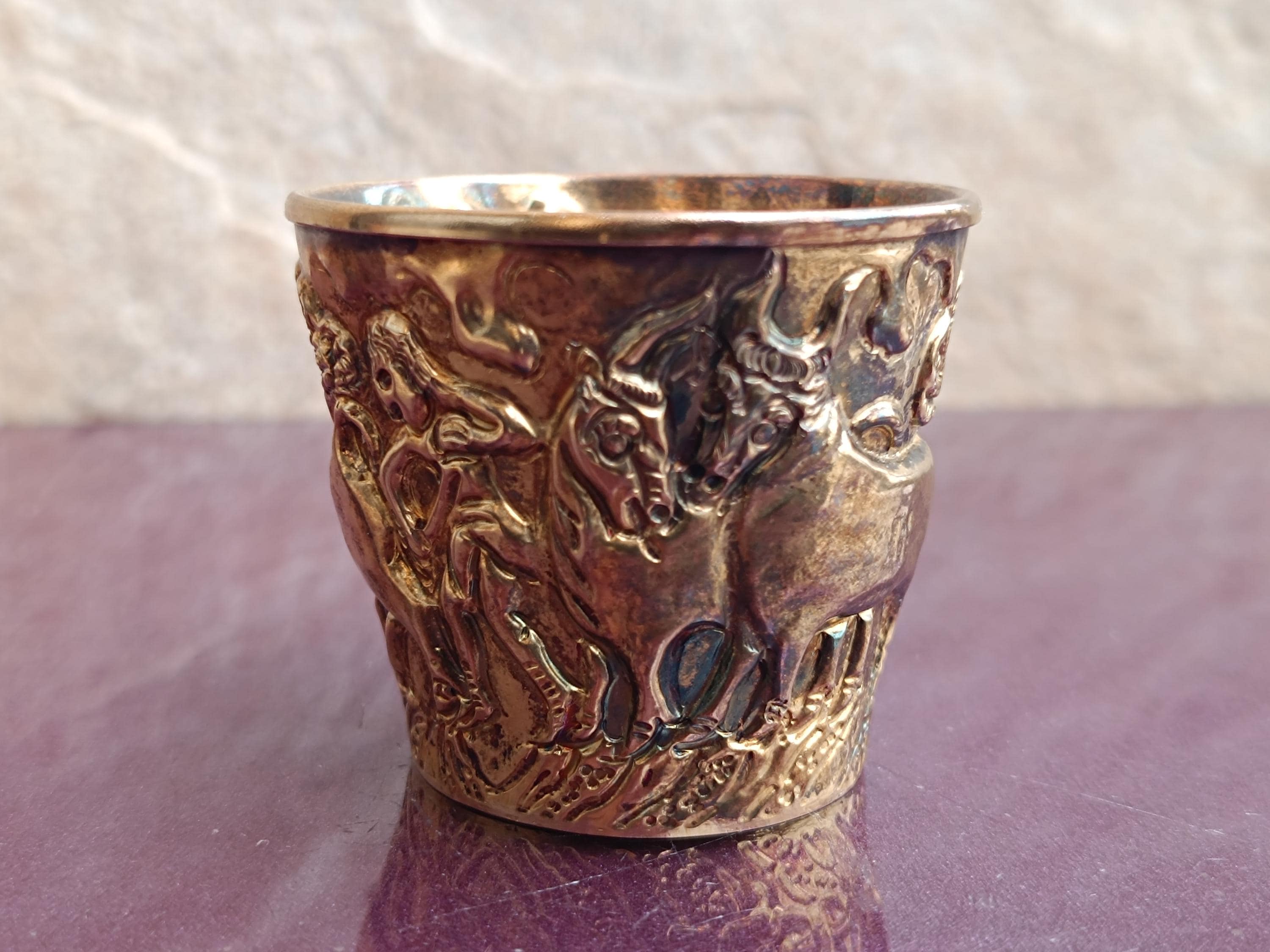 925 Silver Lalaounis Cup Ilias Lalaounis Gilded Sterling Silver