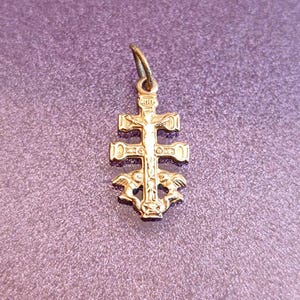 1960 Caravaca Gold Filled Handmade Cross Pendant, Caravaca De La Cruz, Vera Cruz, Santísima Vera Cruz, Religious Cross Catholic Crucifix