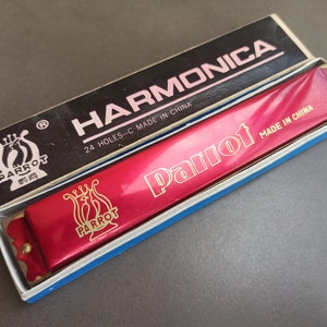 Harmonica Parrot, Vintage Harmonica In Original Box, Blessing Harmonica, Made in China, Antique Harmonica Parrot, Vintage Harmonica