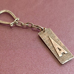 1950th 915 Silver Letter A Keychain, A Silver Keychain, Letter A Keychain, Antique Silver Charm, Vintage Silver Keychain