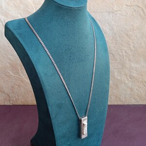 925 Silver Mother Of Pearl Pendant With Necklace, Silver Pendant, Italian Silver Jewellery, Antique Pendant, Vintage Pendant, Italy image 15