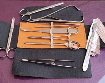 Medizinisches Werkzeugset, medizinische Pinzette, chirurgisches Instrument, Edelstahl, medizinisches Instrument, Vintage medizinisches Werkzeug, Pinzette, Vintage Pinzette
