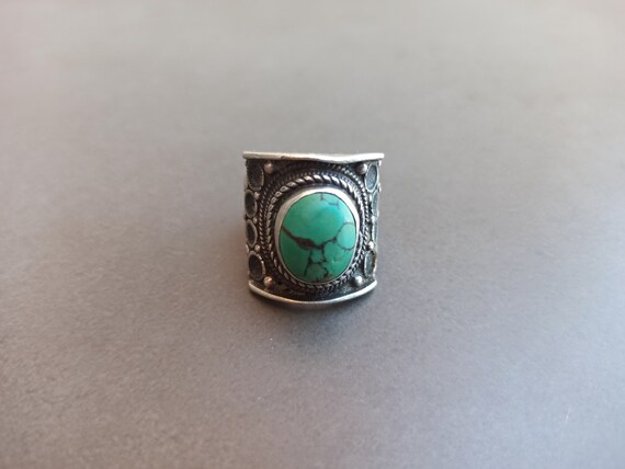 Turquoise Ring, 925 Sterling Silver, Silver Turqu… - image 9