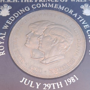 1981 Royal Wedding of Lady Diana Spencer and Prince Charles, Crown Coin, Original Case, Vintage Coin, Collectible Coin