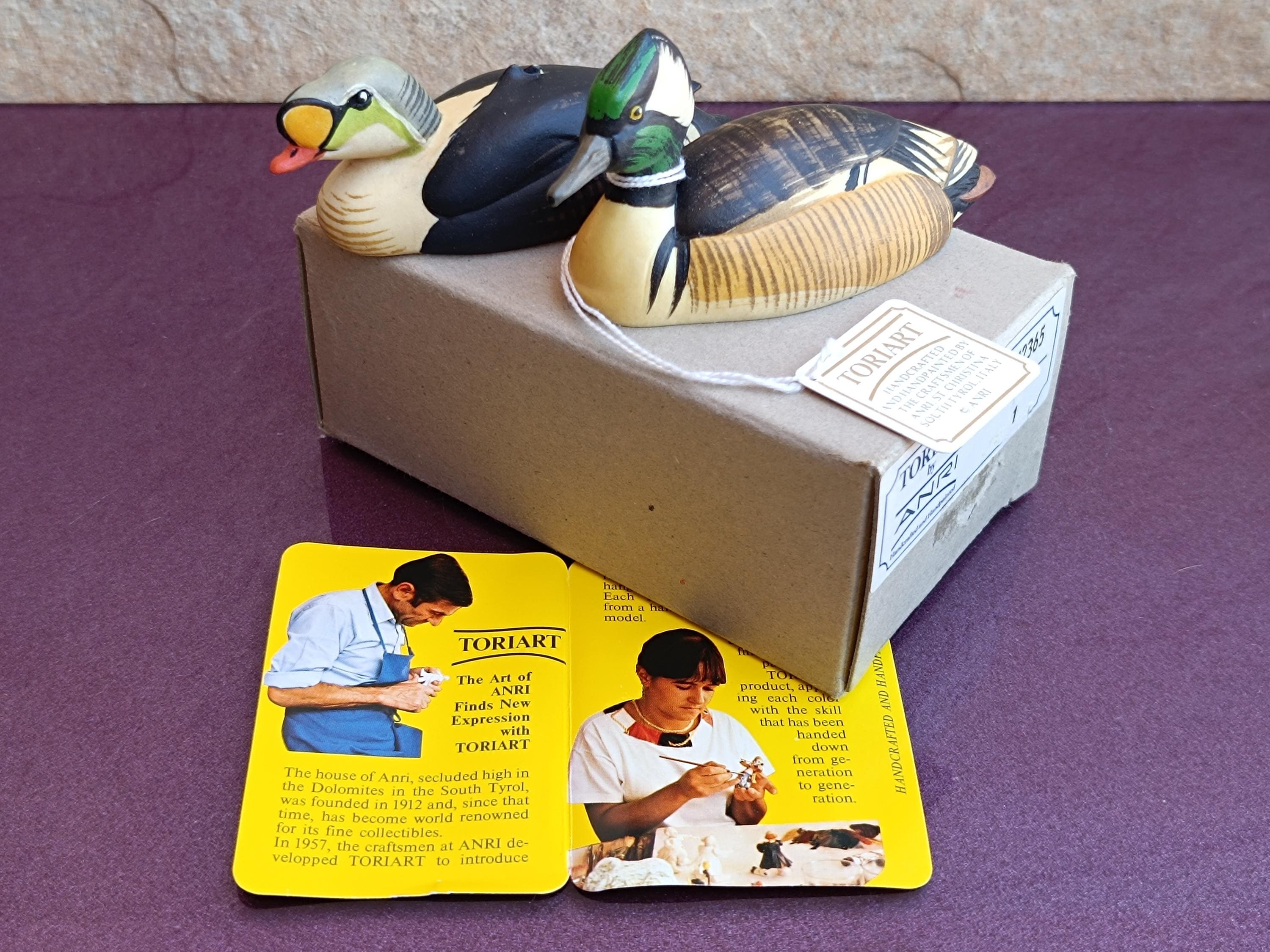 1960s TORIART ANRI Wildlife Collection Hooded Merganser, King