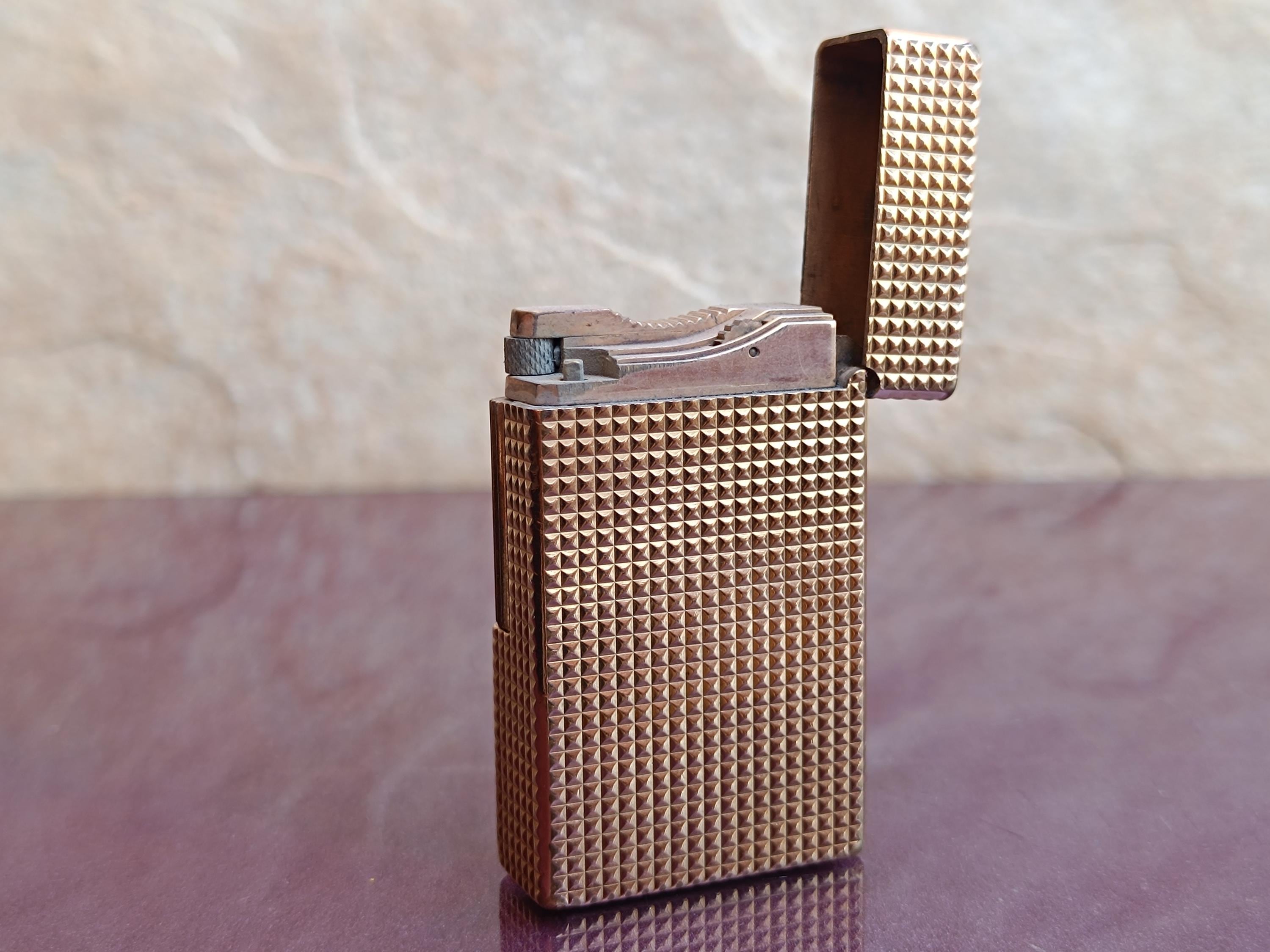 S.T. DUPONT 金メッキ 20ミクロン ライター、ヴィンテージ ポケット 