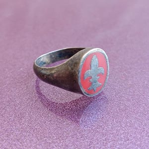 TIGER LILY RING /// Aqua Blue Enamel, Cubic Zirconia