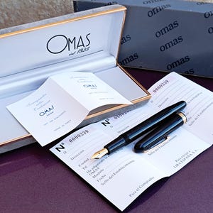 OMAS EXTRA 620 Füllfederhalter, Vintage Füllfederhalter, Füllfederhalter mit goldgefüllter Feder, Retro-Füllfederhalter, Füllfederhalter, Federgröße F, Italien