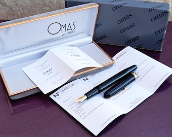 OMAS EXTRA 620 Pluma estilográfica, Pluma estilográfica vintage, Pluma estilográfica llena de oro, Pluma estilográfica retro, Pluma estilográfica, Tamaño de punta F, Italia