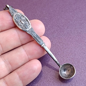 1960s Silver Spoon, Silver Spanish Souvenir, Collector Spoon, Vintage Silver Spoon, Collectible Spoon, Handmade Silver Spoon