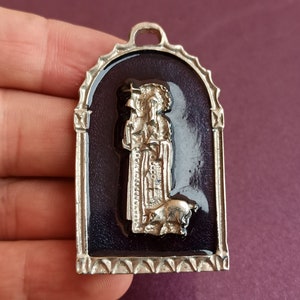 Hermandad SAN ANTONIO Paterna, Vintage Religious Pendant, Religious Medal, Catholic Medal, Catholic Pendant