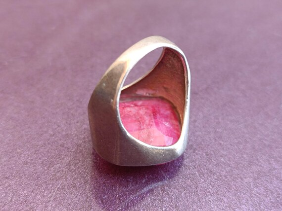 925 Silver Ruby Ring, Ruby Silver Ring Silver, Si… - image 8