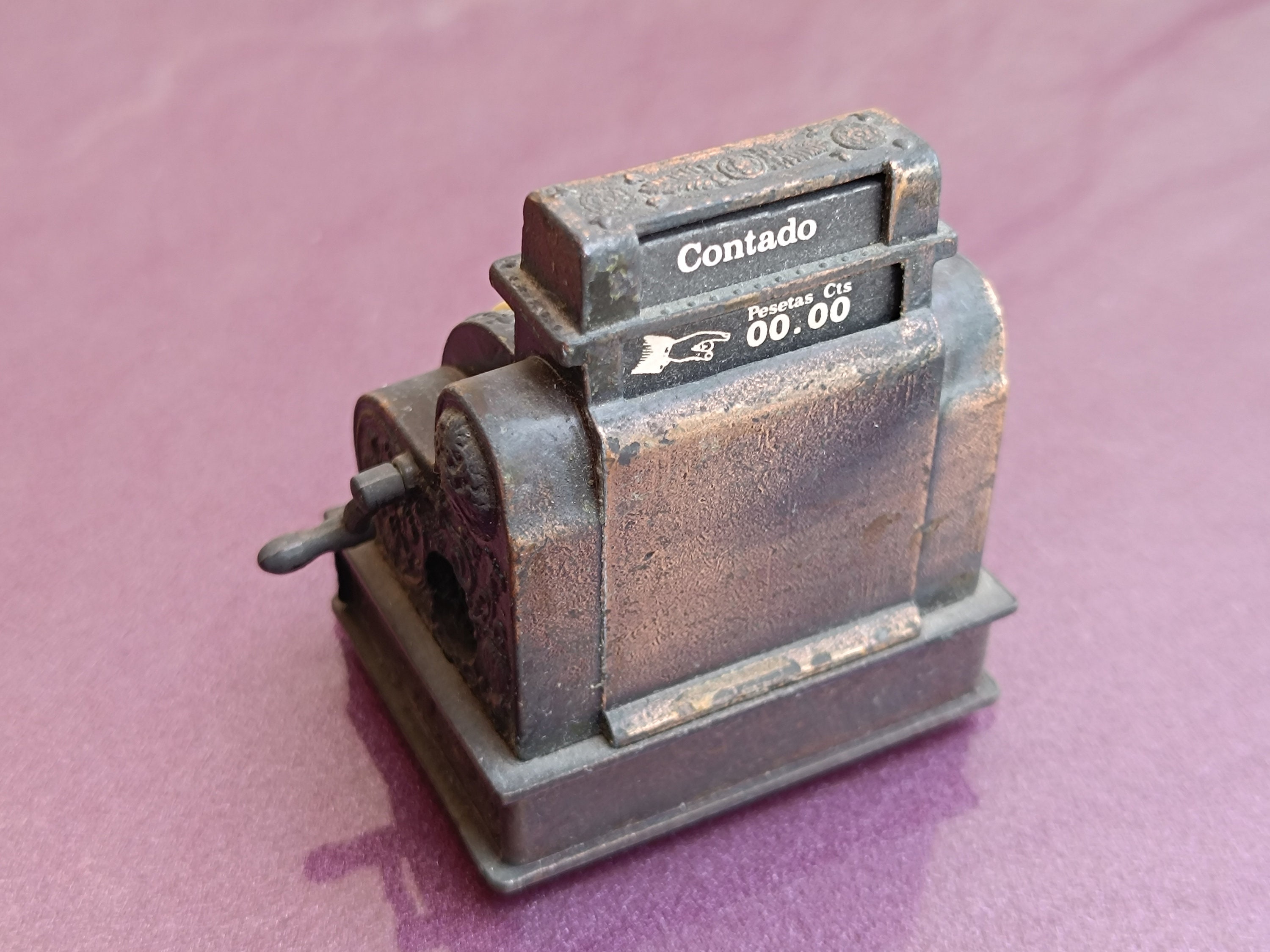 1970 Playme Pencil Sharpener, Cash Machine Sharpener, Spanish