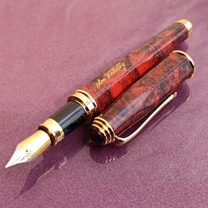 Penna stilografica con punta in iridio, penna stilografica riempita d'oro, penna stilografica vintage, penna stilografica, penna a inchiostro, penna stilografica retrò, penna a inchiostro vintage
