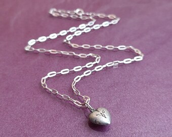 Pendentif Cœurs En Argent Massif 925 – Vintage – Très Bon état