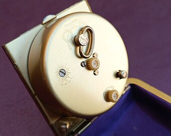 Réveil De Voyage Vintage Europa, Mécanique 2 Bijoux, Années 50, Allemagne