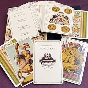 1977 Naipes en Europa 600 Years Card Game, Fournier Vitoria, Vintage Plastic Cards, Neoclasica, Naipes Espanol