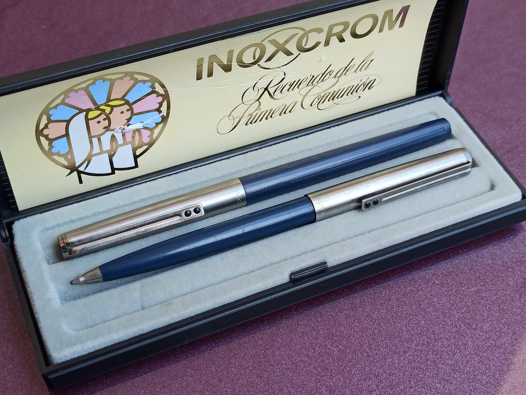 INOXCROM 77 SET Fountain Pen and Ballpoint Pen, Fountain Pen, Vintage
