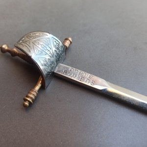ABRECARTAS, Abrecartas de Bronce, Espada De Letter Opener, Abrecartas Vintage Español, Espada Antigua de Bilbao, Abrecartas Vintage