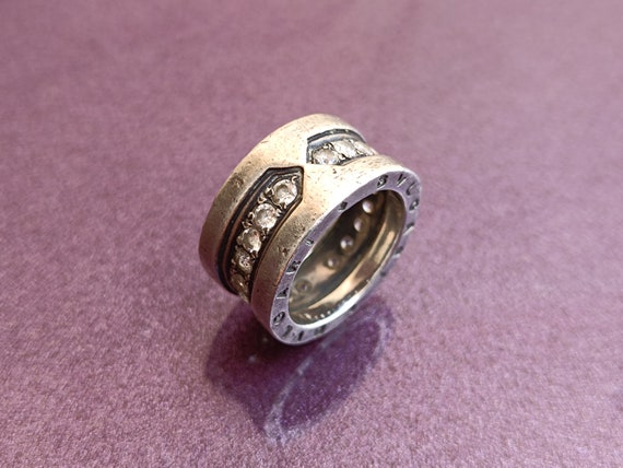 BVLGARI Original 925 Silver Ring With Stones, Bvl… - image 7