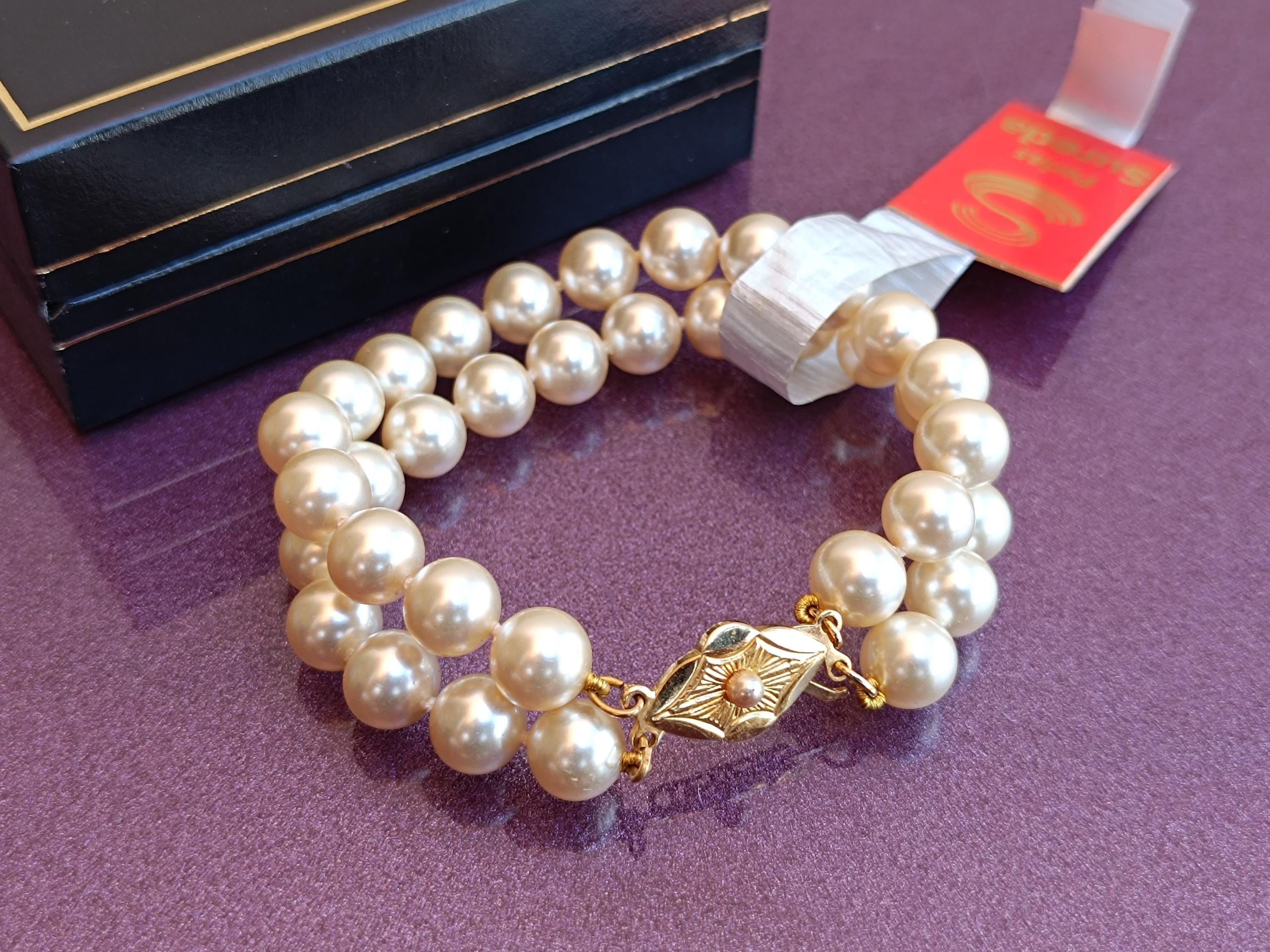 Sureda Perlas 24k Gold Filled Perlas Sureda, 8mm Manacor Mallorca Bracelet, Mallorca Pearl, Pearl Bracelet, Vintage Pearl Bracelet, Spain