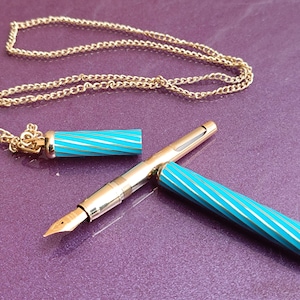 Vaccaro Füllfederhalter mit Swarovski-Steinen, Vaccaro Füllfederhalter, Vintage Füllfederhalter, Füllfederhalter, Iridiumspitze, Tintenstift, Retro Tintenstift
