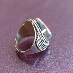 Ruby 925 Silver Ring, Ruby Silver Ring Silver, Silver Ruby Ring, Vintage Ring, Antique Silver Ring, Retro Ring, Vintage Ruby Ring image 3