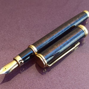 VACCARO Füllfederhalter, Gold gefüllter Füllfederhalter, Vintage Füllfederhalter, Füllfederhalter, antiker Stift, Iridiumspitze, Deutschland Füllfederhalter