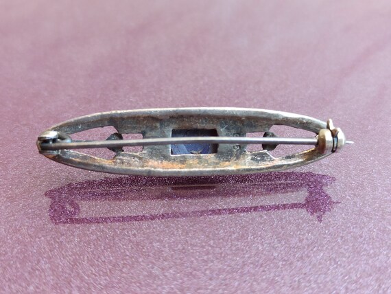 Lapis Lazuli 925 Silver Brooch, Silver Brooch, Vi… - image 7