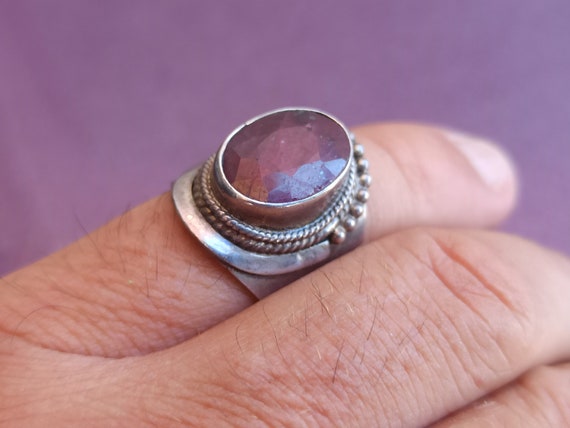 Ruby 925 Silver Ring, Ruby Silver Ring Silver, Si… - image 8