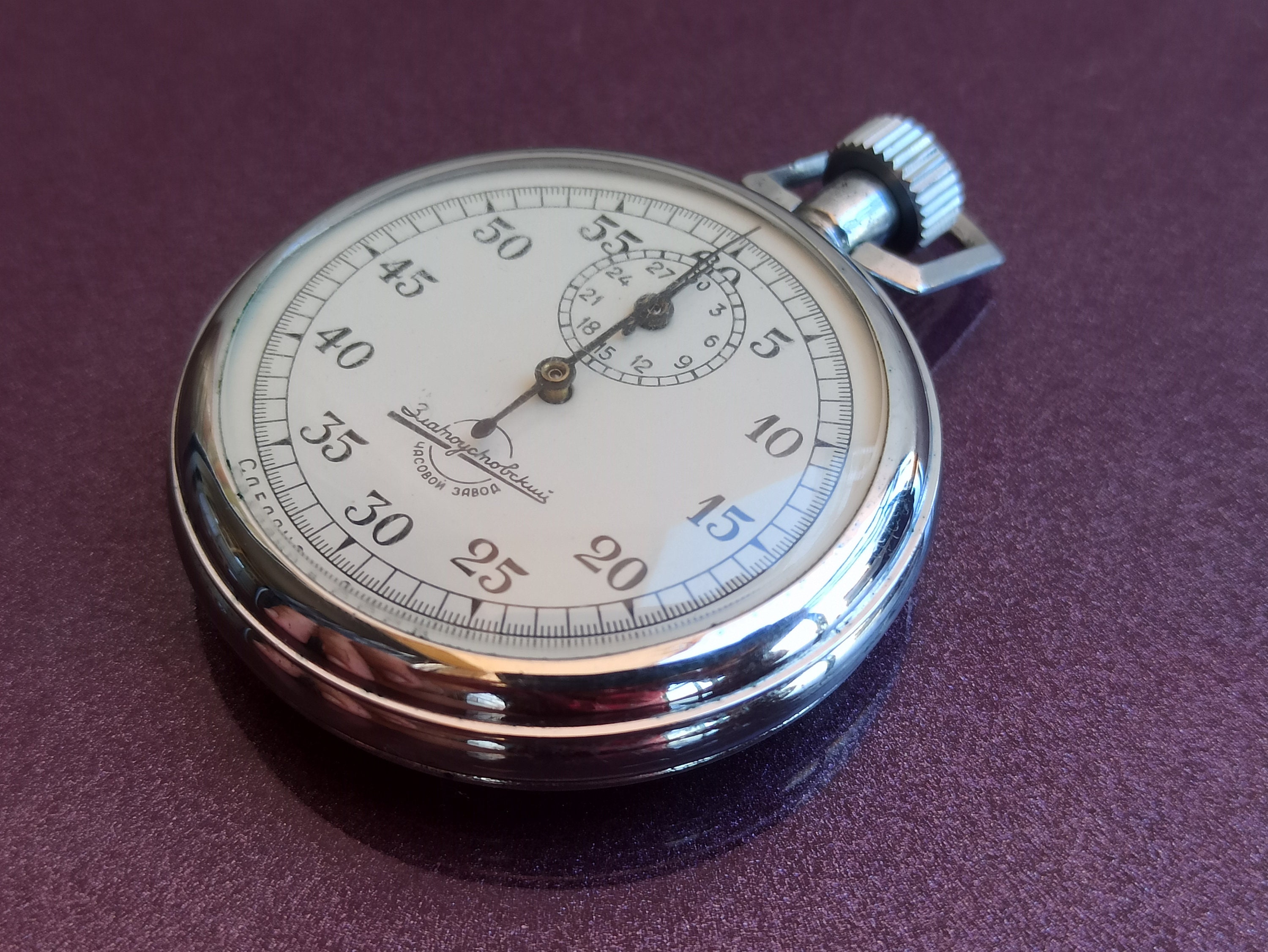 1970s USSR Mechanical Stopwatch Zlatoust, Analog Chronometer, Made in ...