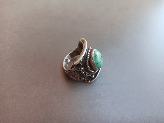 Turquoise Ring, 925 Sterling Silver, Silver Turqu… - image 5