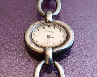 1950 Silver Plated DUWARD Incabloc, Mechanical Watch, Antique Silver Plated Watch, Silver Plated Watch, Mechanical Watch, Retro Watch