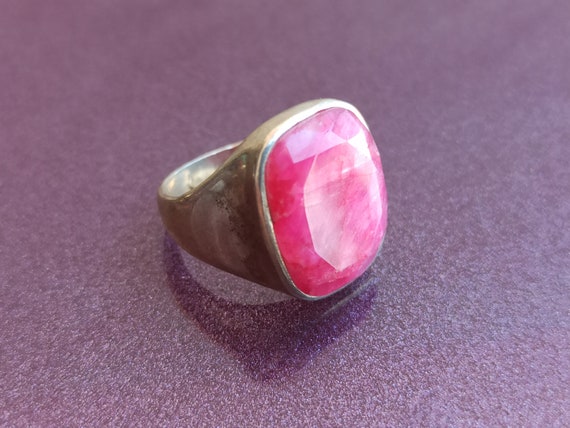 Ruby 925 Silver Ring, Ruby Silver Ring Silver, Si… - image 9