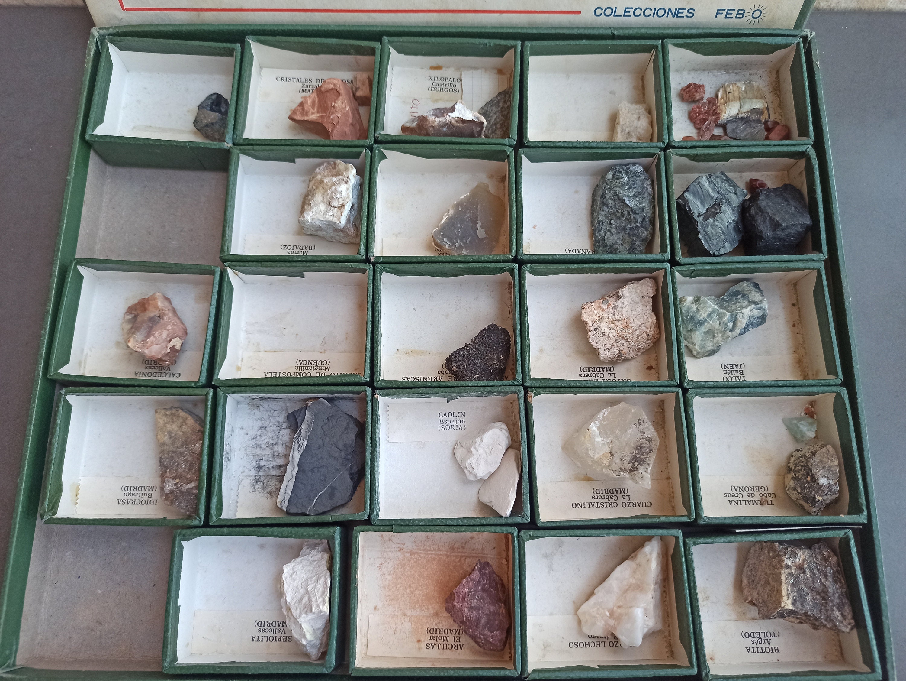 Antique Minerals Collection Rock Set Fossil and Mineral Set - Etsy