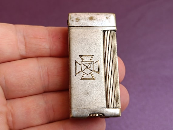 ww2 cigarette lighter 1940s WW2 O.W. & H.C. Mills Silver Lighter, British Mills Lighter, Petrol  Lighter, Pocket Lighter, Collectible Lighter, Cigarette Lighter