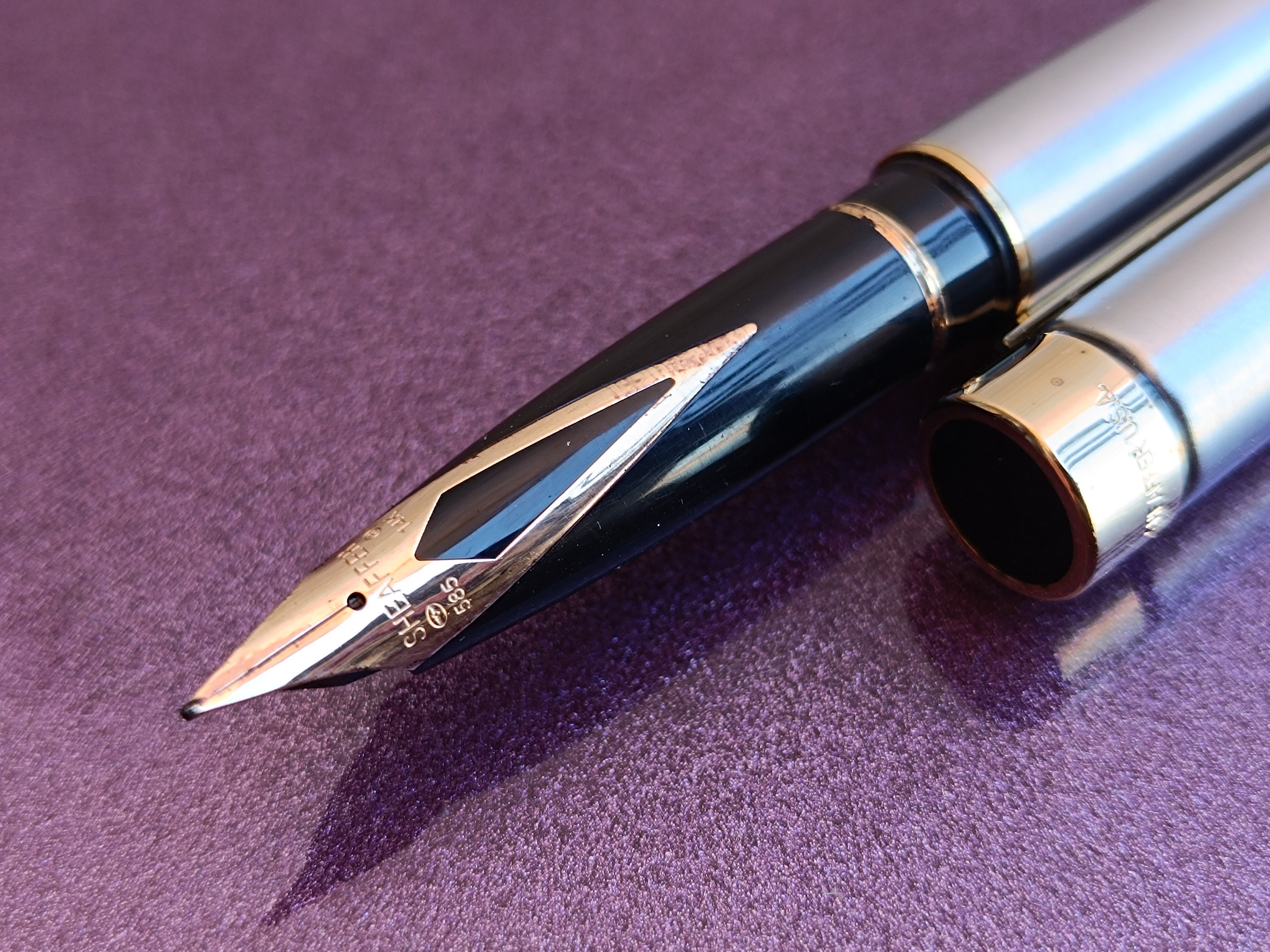 14K Gold Nib Sheaffer Ink Pen, Gold Filled Fountain Pen, 585 Gold